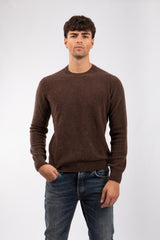 Men's crew neck sweater Brown